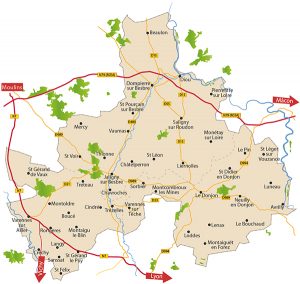 Carte du territoire Entr'Allier Besbre et Loire